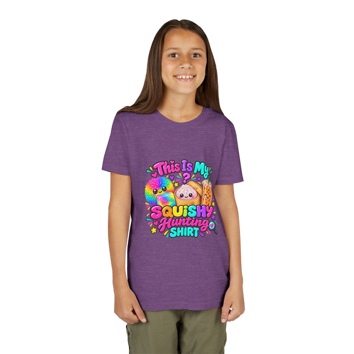 Youth Tee — "This Is My Squishy Hunting Shirt" Cute Kawaii Squish Graphic🕵🏻‍♀️