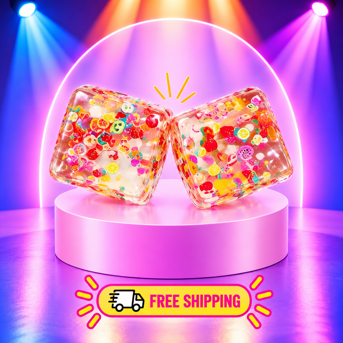 5 cm Fruit Slow-Rise Squishy Cube