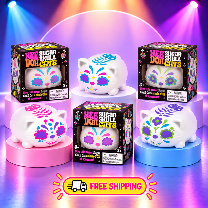 NeeDoh Sugar Skull Cat Inspired Squishy
