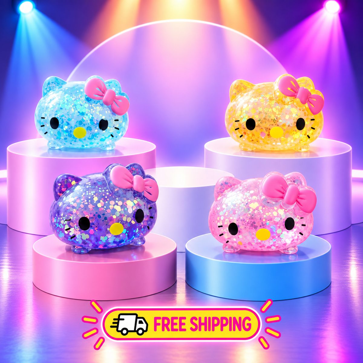 Hello Kitty Glitter Slow-Rise Squishy