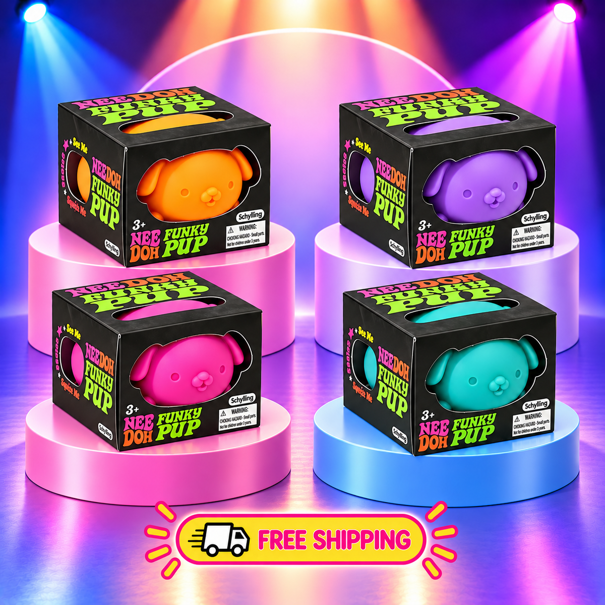 NeeDoh Funky Pups Inspired Squishy Fidget Toy