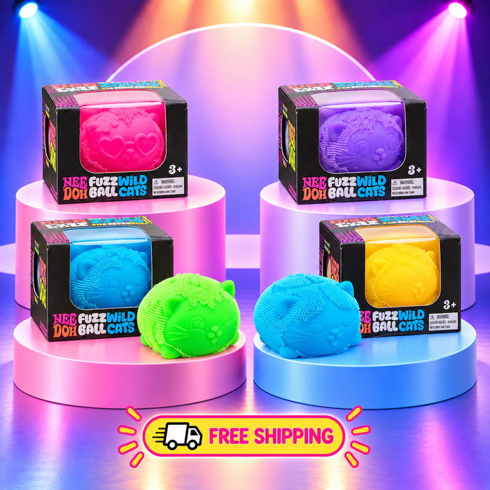 NeeDoh Fuzz Ball Wild Cats Inspired Squishy Fidget Toy