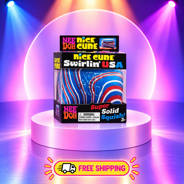 NeeDoh Nice Cube Swirlin' USA Inspired Squishy