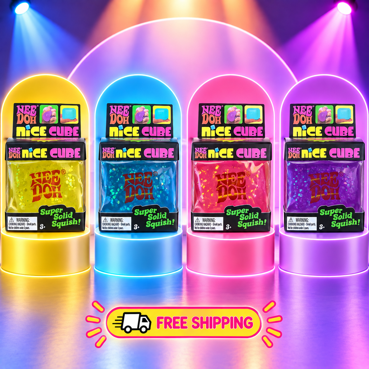 Needoh Glow-in-the-Dark Cube Inspired Squishy