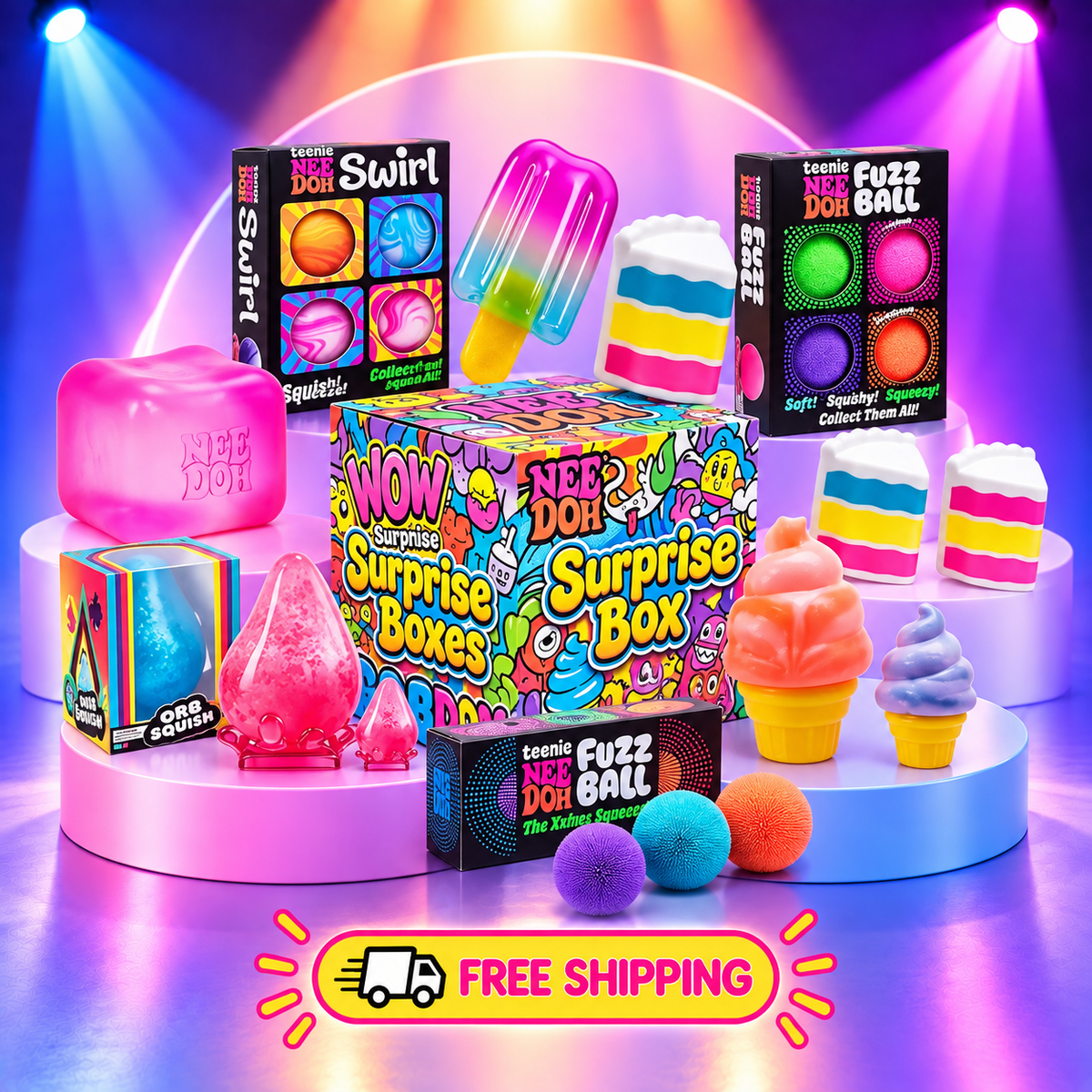 NeeDoh Inspired Assorted Surprise Squishy Blind Box
