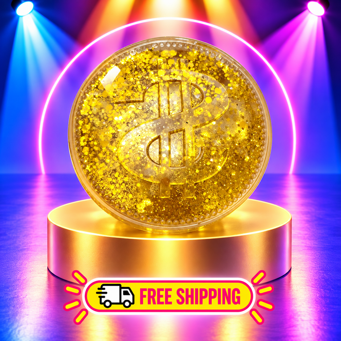 Gold Glitter Coin Slow-Rise Squishy