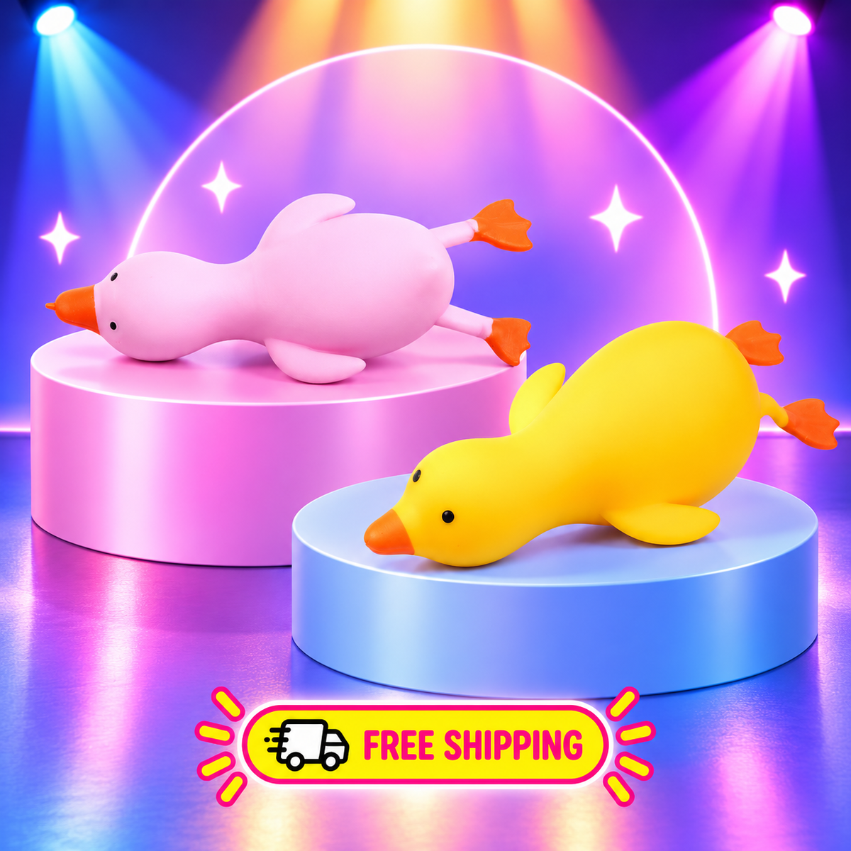 Jumbo Long-Neck Duck Squishy Toy