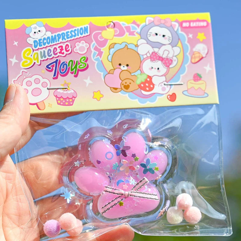Cute Cat Paw Mochi Squishys Fidget Toys for Kids Birthday Party Favors Adult Gifts Classroom Prizes Goodies Filler