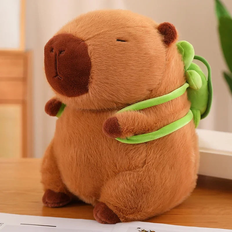 Capybara Plush Toy – Strawberry or Turtle Style