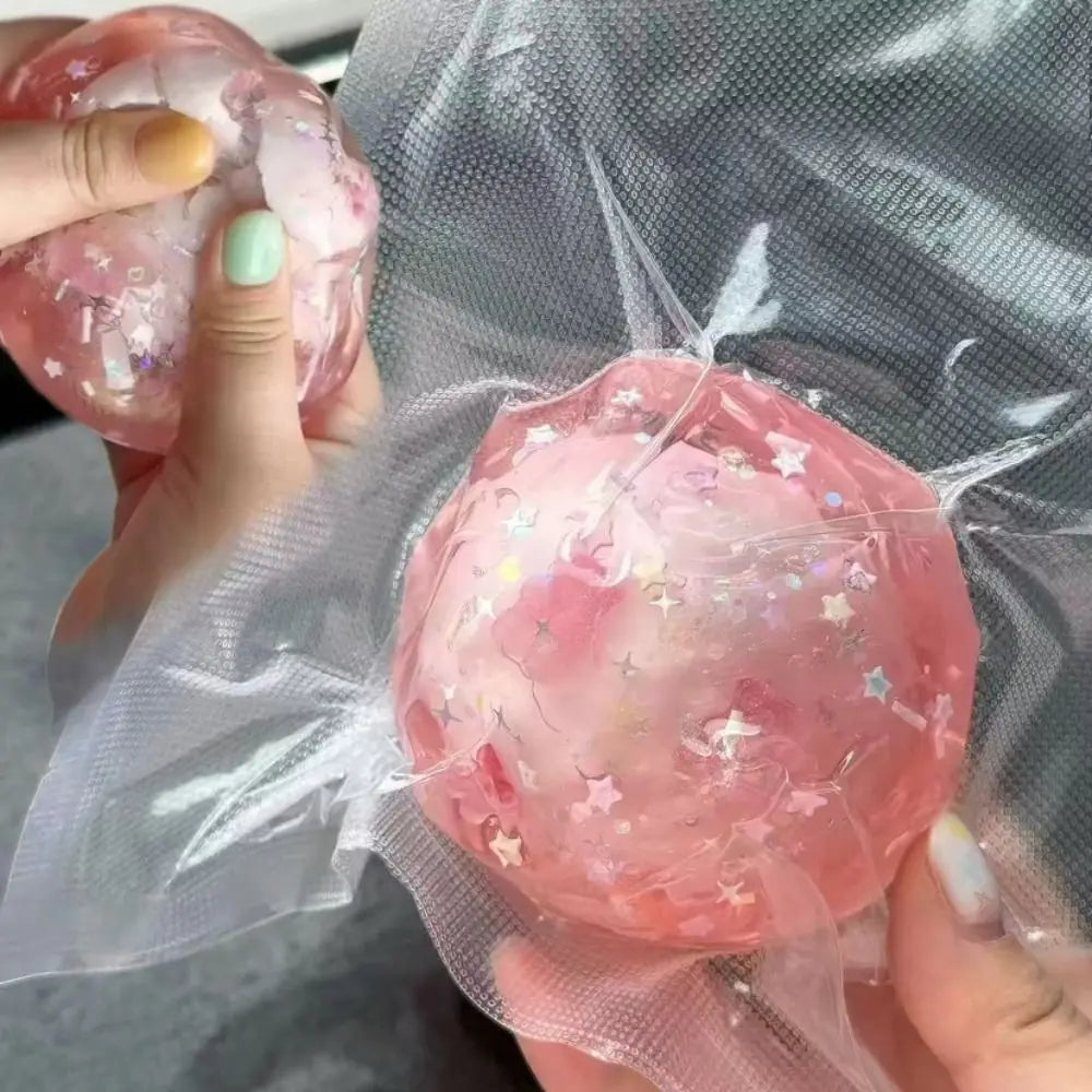 Satisfying Sound Crispy Squishy Ball Non-bounce Shapable Wax Crunchy Squishy Handmade Pinch Sensory Fidget Ball Kids Adults