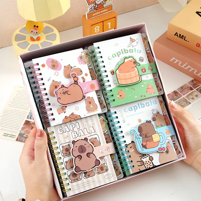 Capybara Spiral Notebook 1/2/4pc