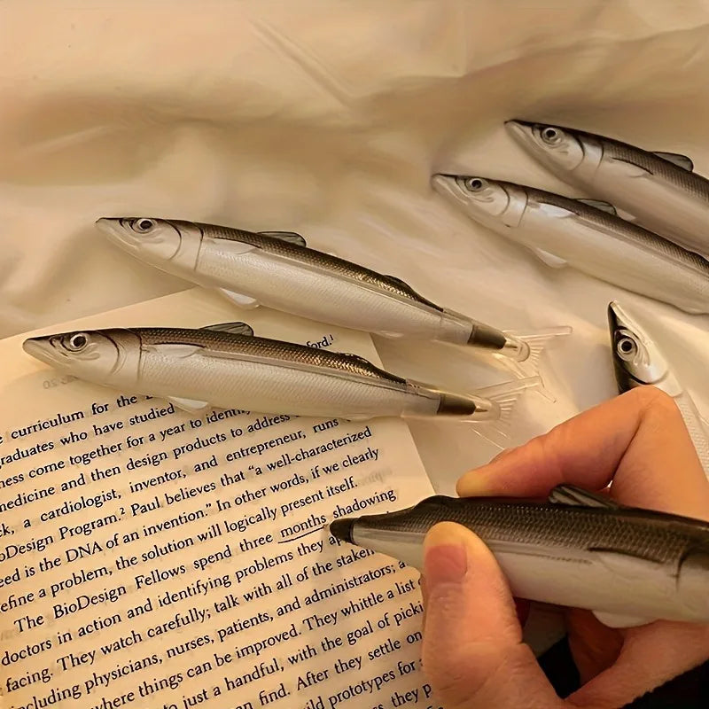 2 pieces - eye-catching, funny fish-shaped pens - perfect for office and party gifts, unique marine-themed stationery gifts