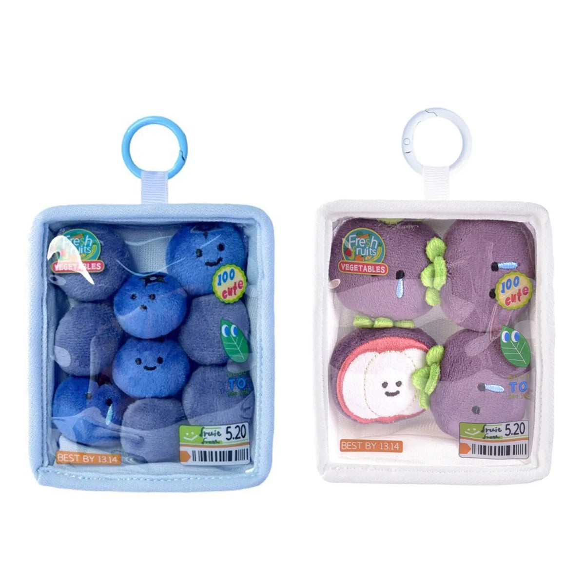 Fruit Vegetable Plush Toy Keychain Cute Soft Velvet Pendant Creative Stuffed Doll Simulation Fruits Veggies Keyring Bag Decorati