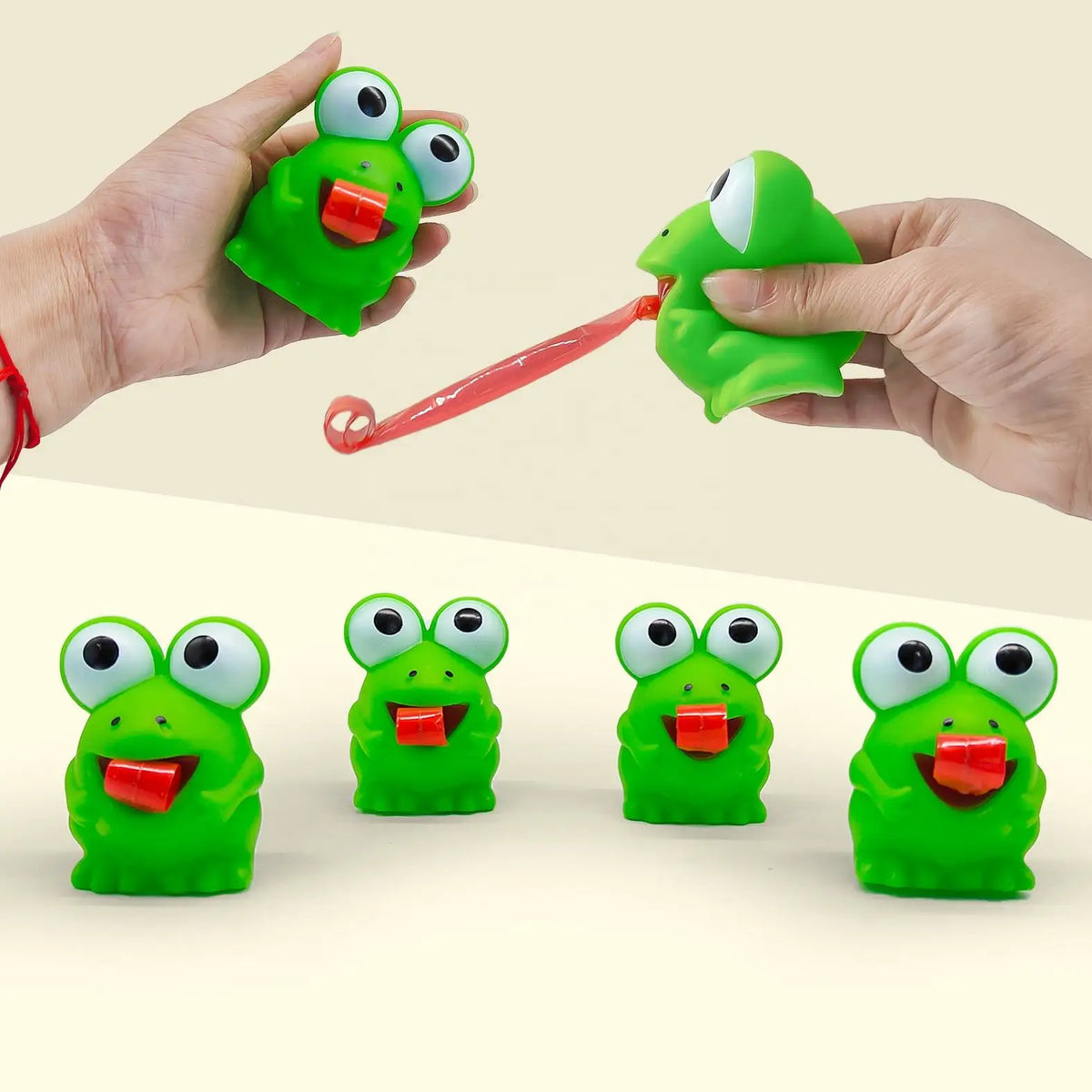 Novelty Frog Dinosaur Tongue Out Squeeze Toys Funny Sensory Fidget Stress Relief Toys for Office Home Teens Adults Cat Fun Gifts