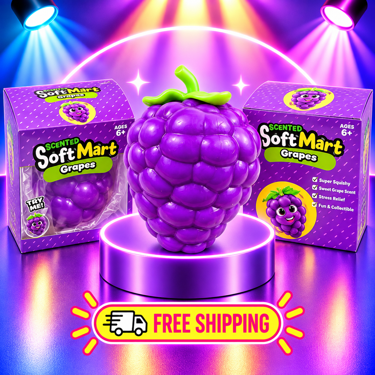 SoftMart Jumbo Grape Scented Squishy Toy